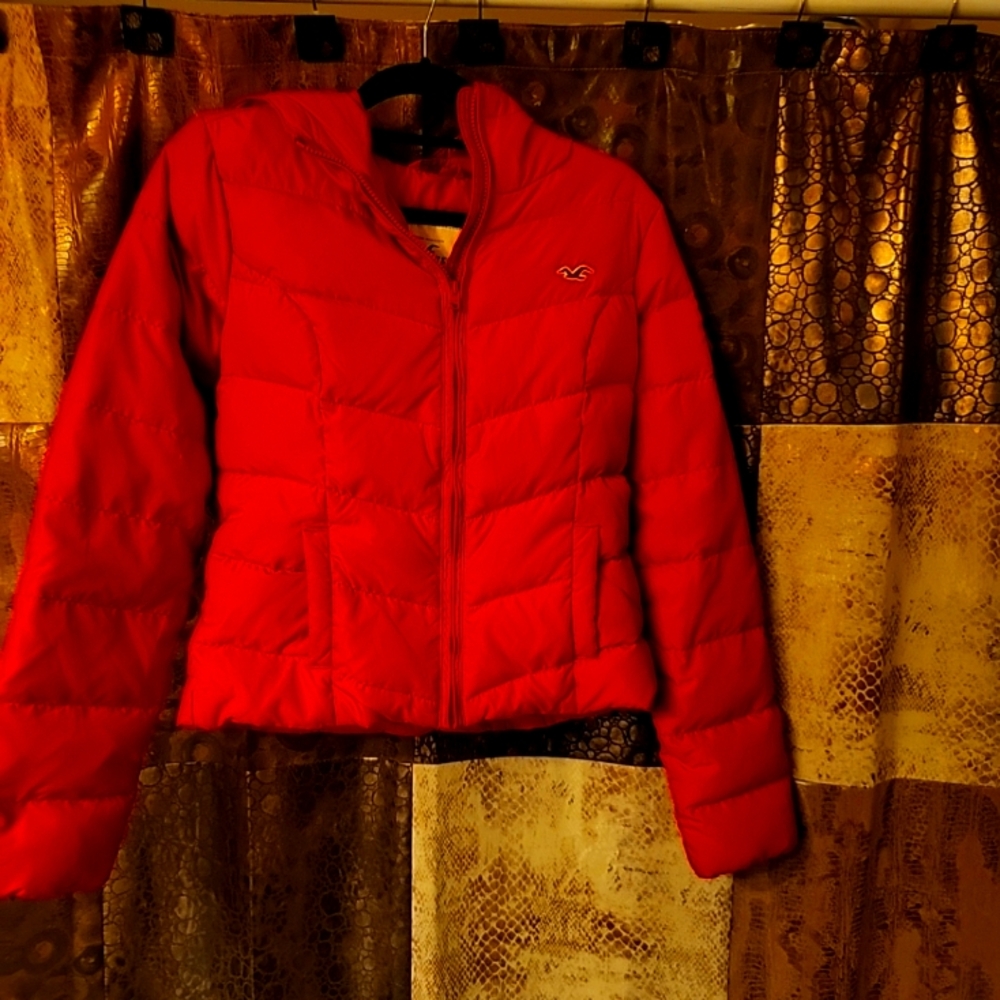 Red Hollister coat